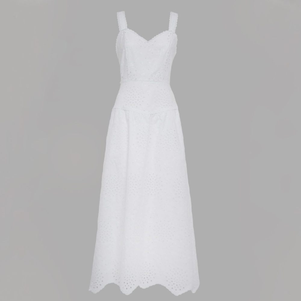 LORETTA CAPONI Cotton Dania Midi Dress Size Medium